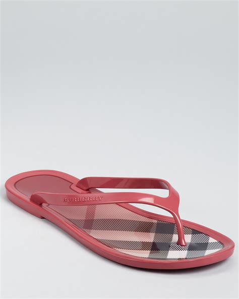 burberry black jelly flip flops|Burberry sandals bloomingdale's.